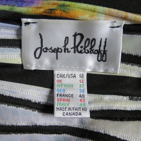 Joseph Ribkoff Colourful Striped Artistic Top - Picture 7 of 7